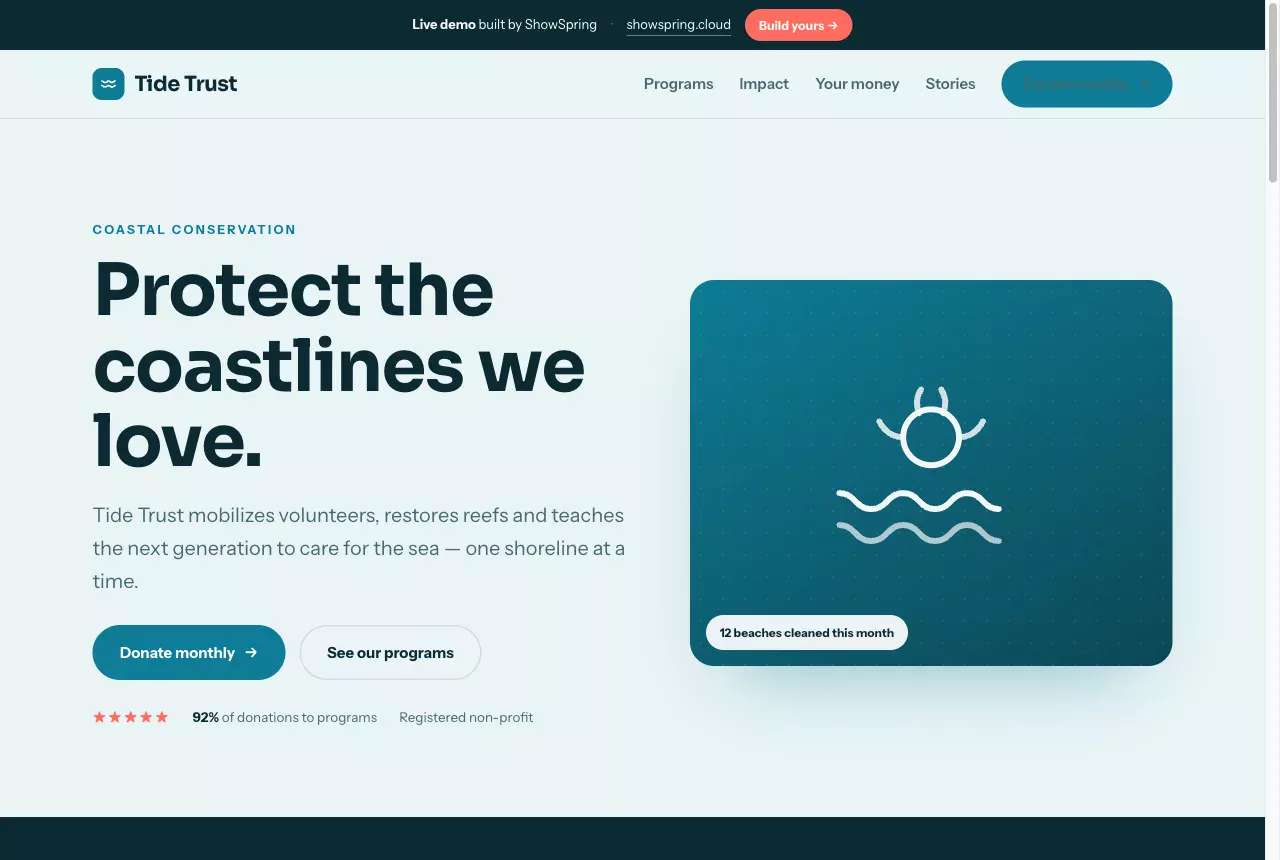 Tide Trust - live demo preview
