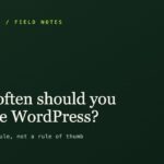 Update schedule for WordPress core, plugins and themes